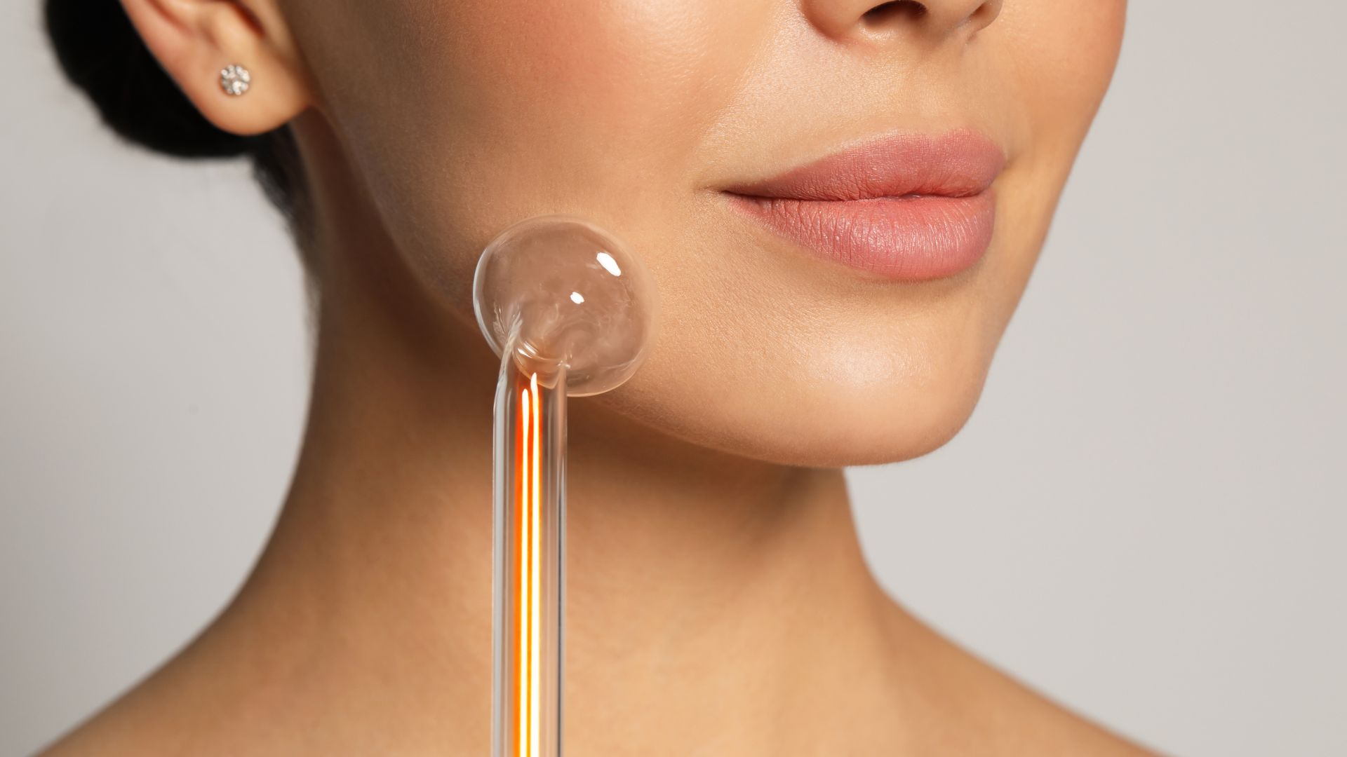 A client receiving a professional clarifying acne facial treatment in Westchester County.